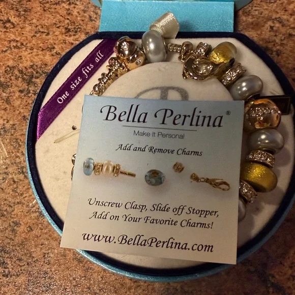 Bella Perlina Gold and Silver Beaded Bracelet - Picture 8 of 11